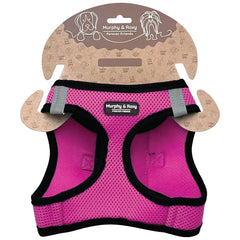 Murphy & Roxy No-Pull Harness pink front view shows padded comfort.