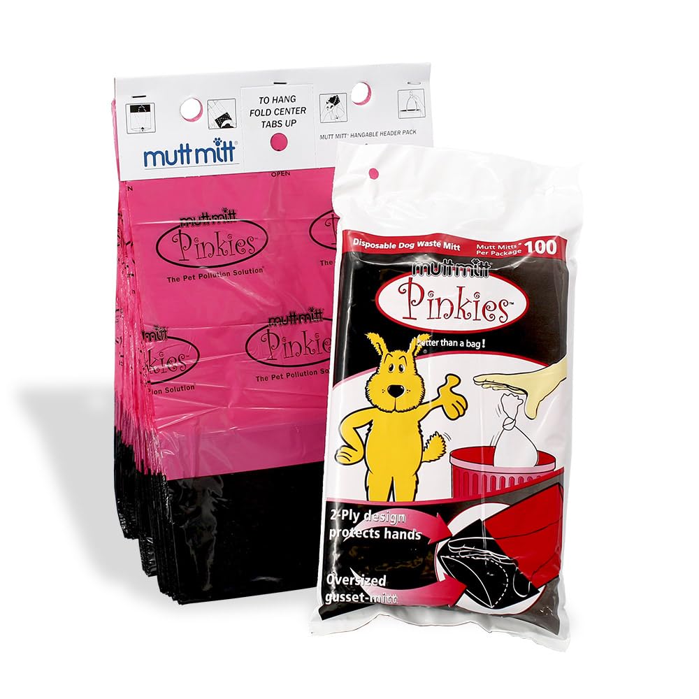 Mutt Mitt Pinkies 2-Ply thick bags for reliable cleanup