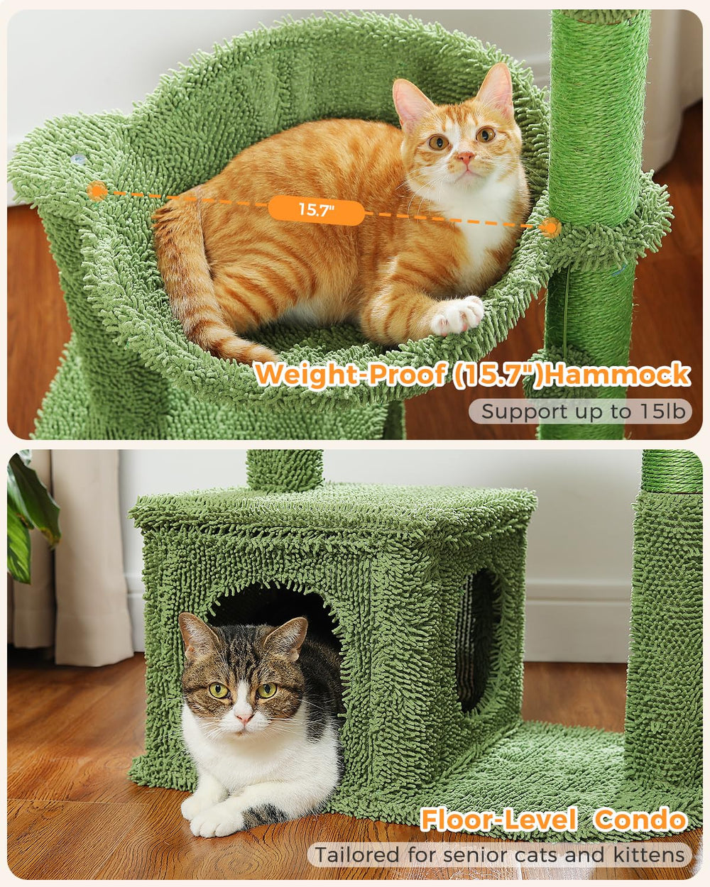 MUTTROS Cactus Cat Tree replaceable ball for interactive play sessions