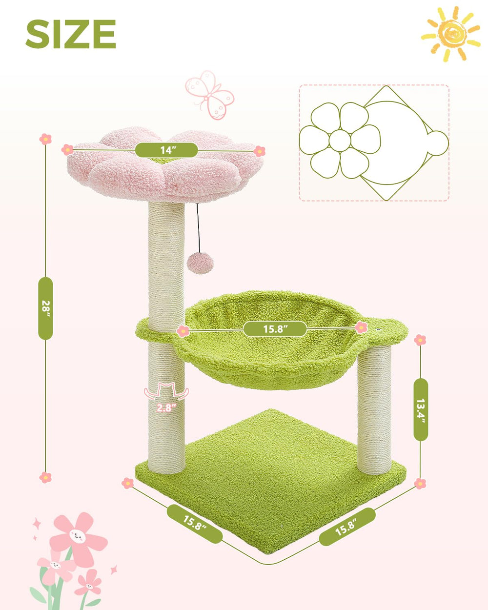 MUTTROS fur-toy-ball interactive element engages playful kittens and curious cats.
