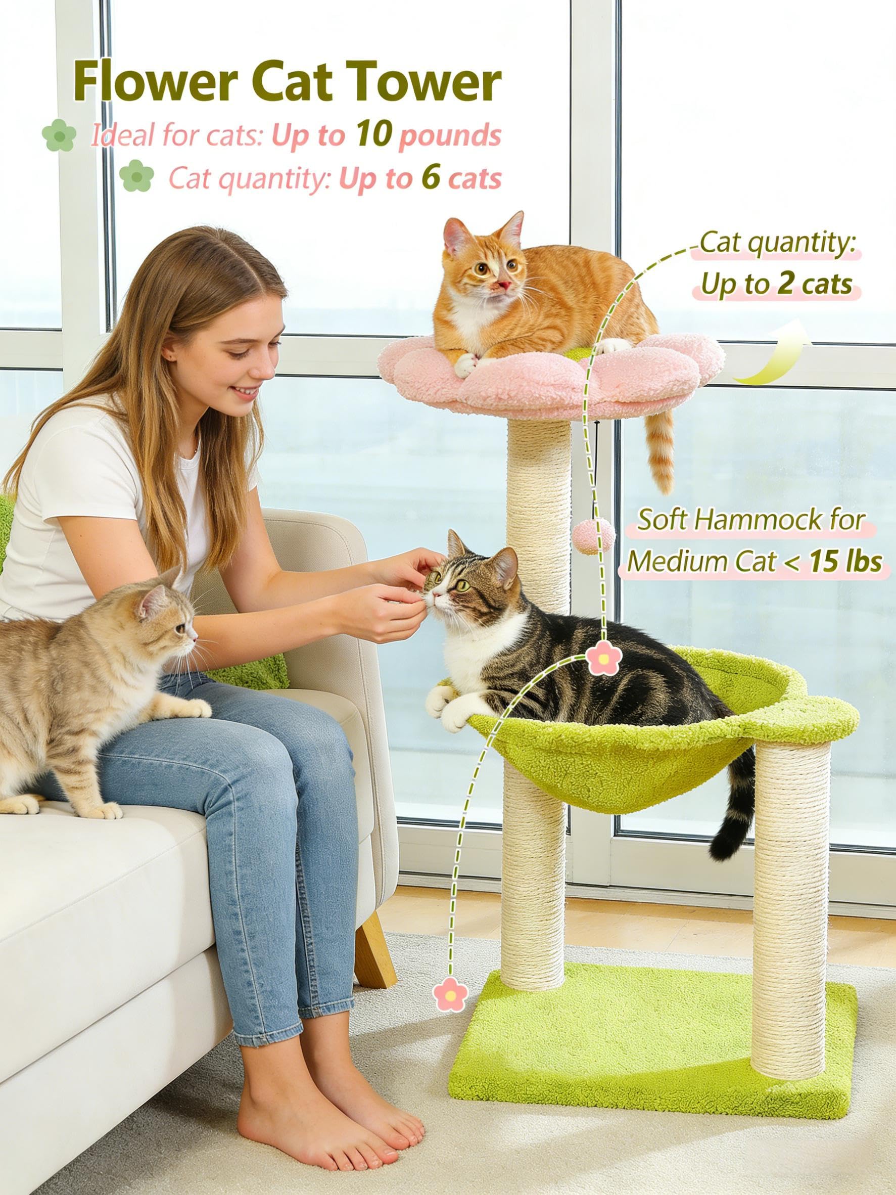 MUTTROS cat-tree-sisal-posts sturdy scratch surface encouraging healthy claw care.