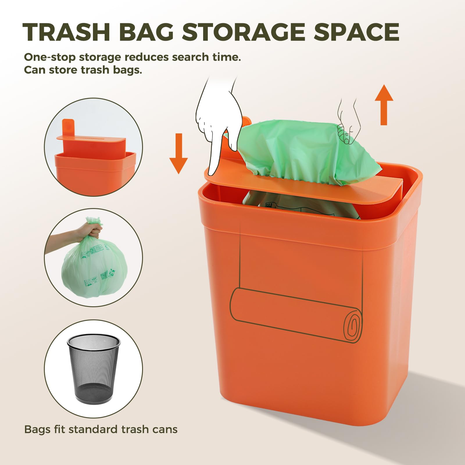 MUTTROS degradable-trash-bag-included enables ready-to-use waste disposal on busy days.