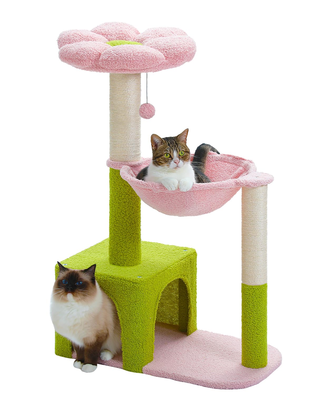 MUTTROS Flower Cat Tree base provides a sturdy foundation for safe play
