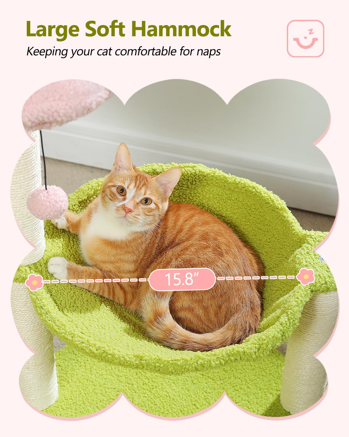 MUTTROS 20-lb-capacity hammock offers spacious lounging for small to medium cats.