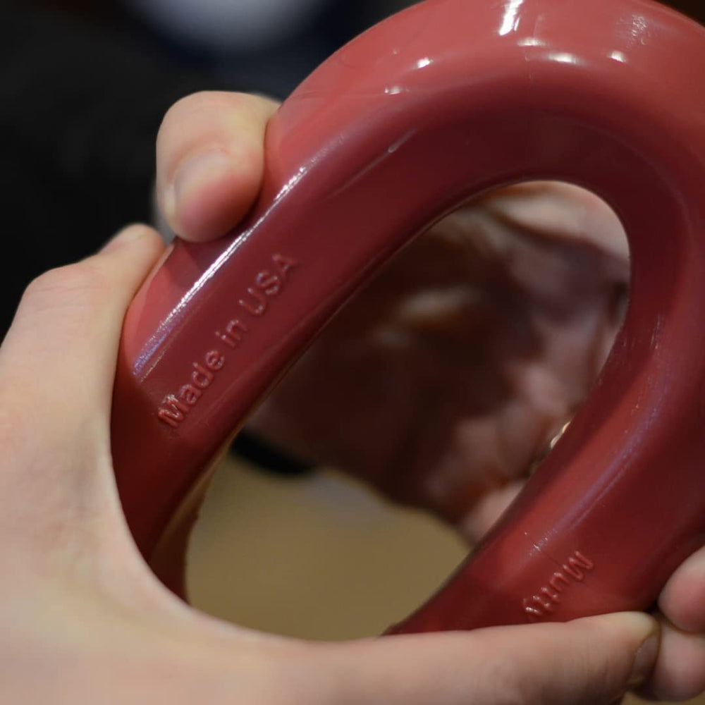 Mutty Dog Chew Ring with a dog holding ring demonstrates healthy chewing habits.