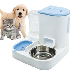 MUYG automatic cat feeder blue top view ideal for on-the-go meals.