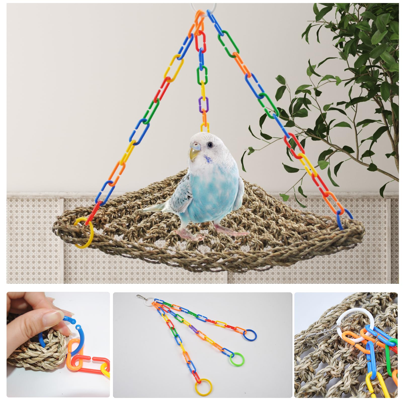 MUYG large parrot hammock suitable for budgies cockatiels and cockatoos