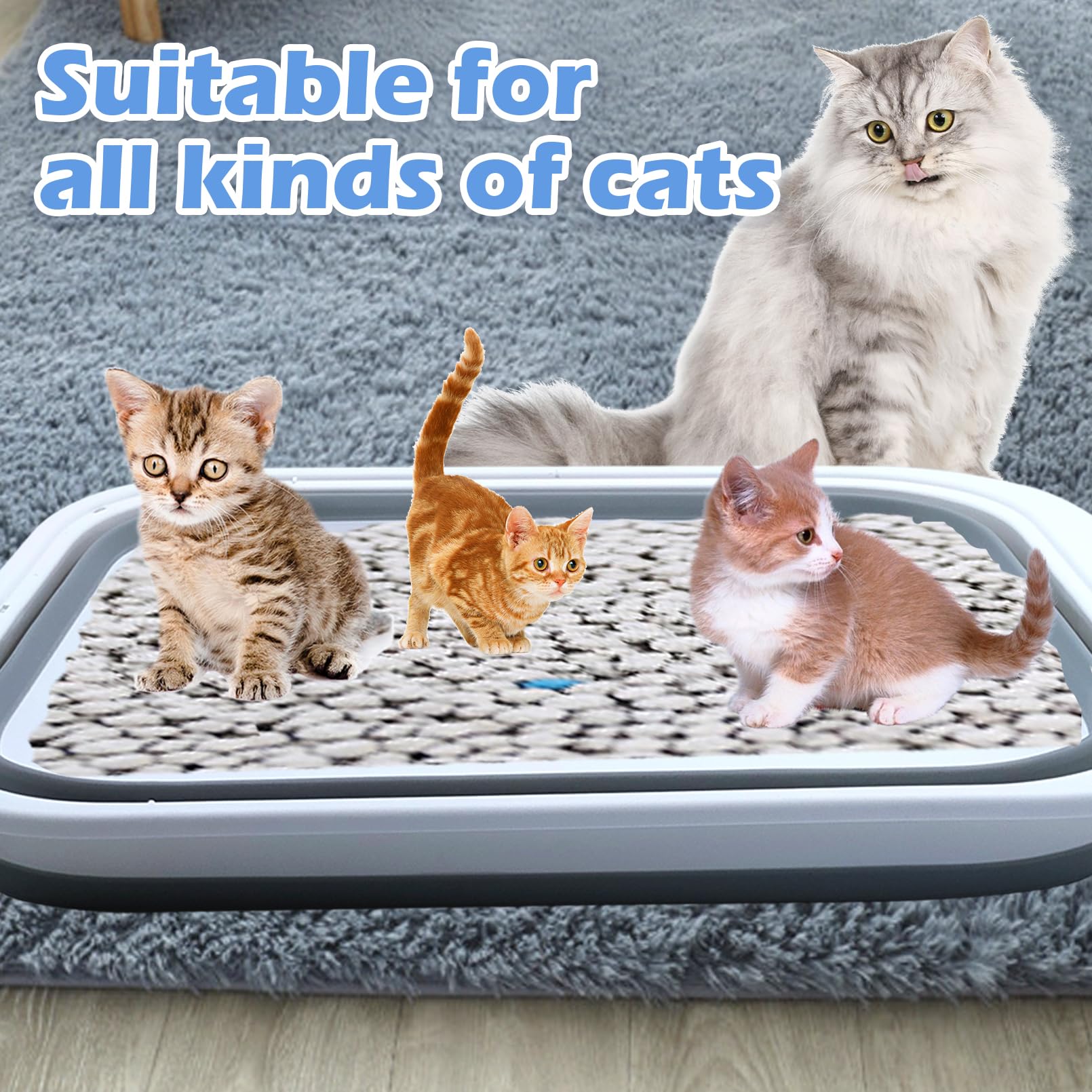 MUYG low-entry litter tray ideal for kittens and medium cats