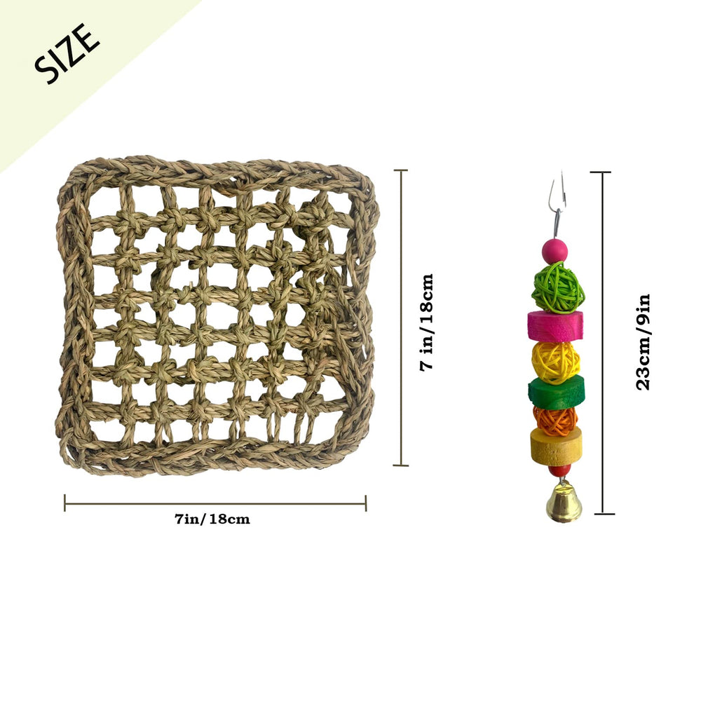 MUYG foraging wall toy with 31 hooks encourages exploration and toy variety for parrots