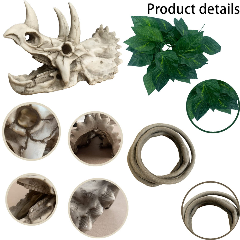 MUYG Green plant decoration complements bearded dragon habitat with concealment