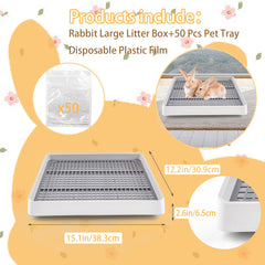 MUYG litter box with detachable grate simplifies cleaning