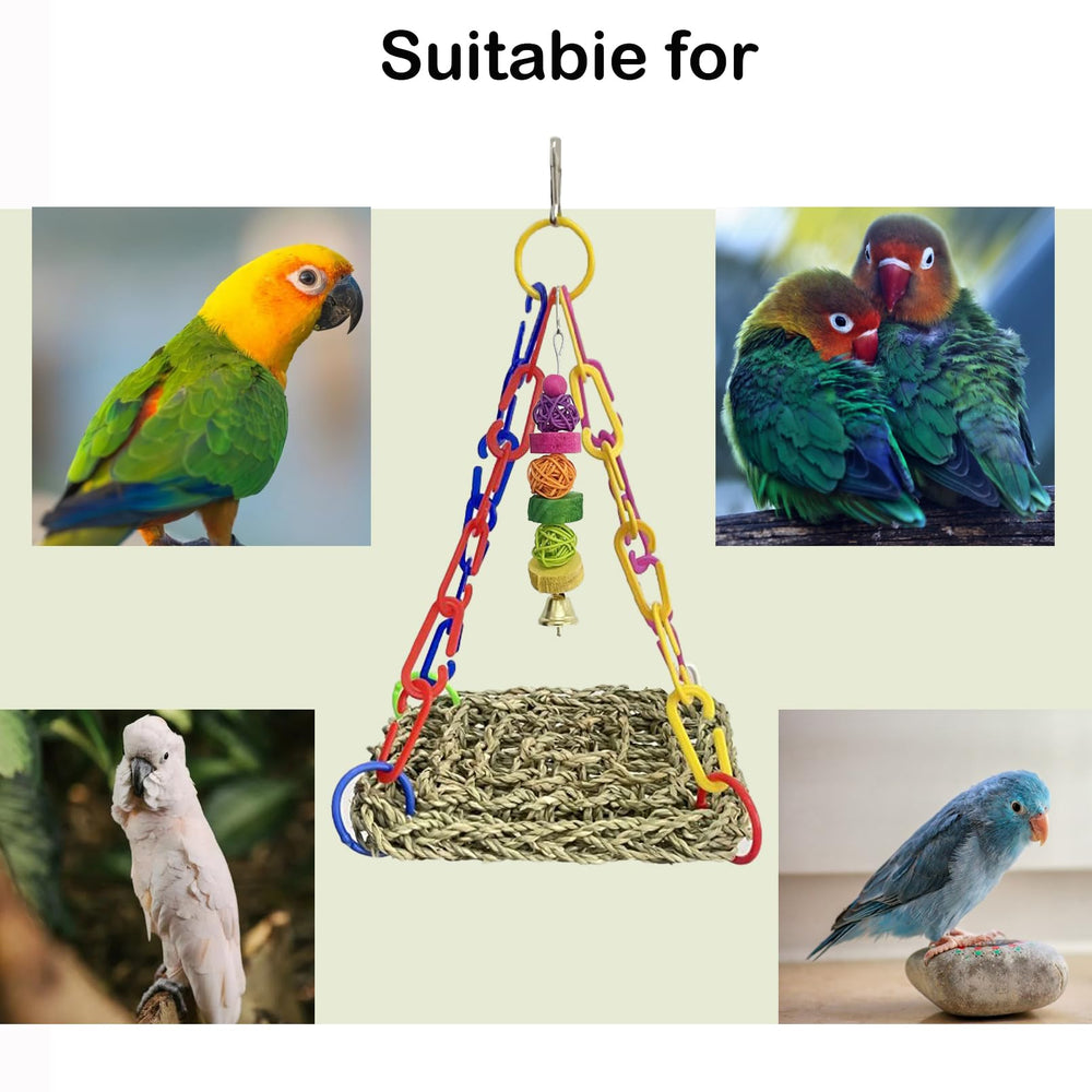 MUYG multi-use bird toy supports climbing, foraging, and decorative habitat enrichment