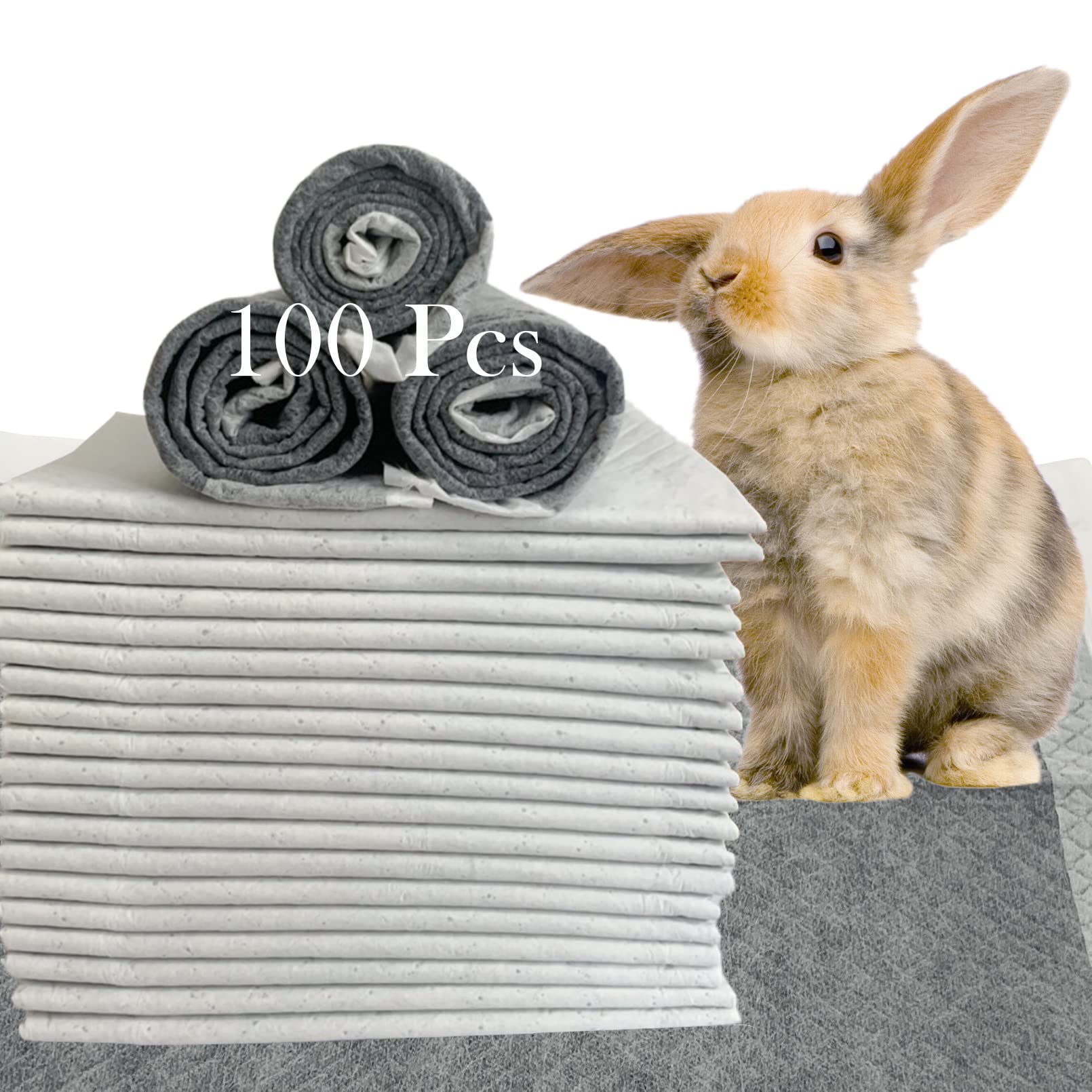 MUUG rabbit pee pads 13x18 inch pack, clean cage liners with quick-dry features