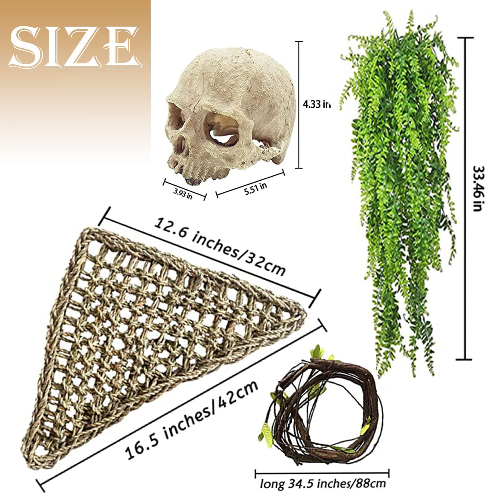 MUYG seagrass hammock bed for reptiles offering soft, sturdy resting place.