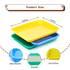 MUWUZOYT kitten litter box close-up in odorless durable plastic