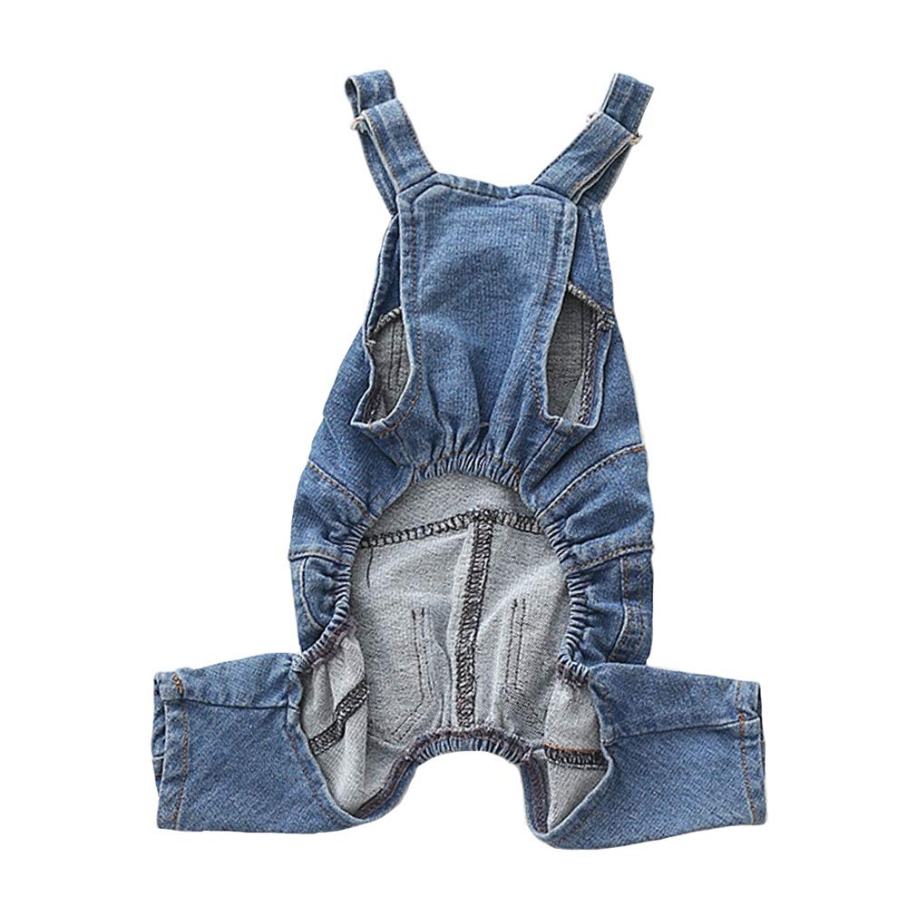 MuYaoPet dog denim outfit blue lifestyle shot for stylish, everyday wear