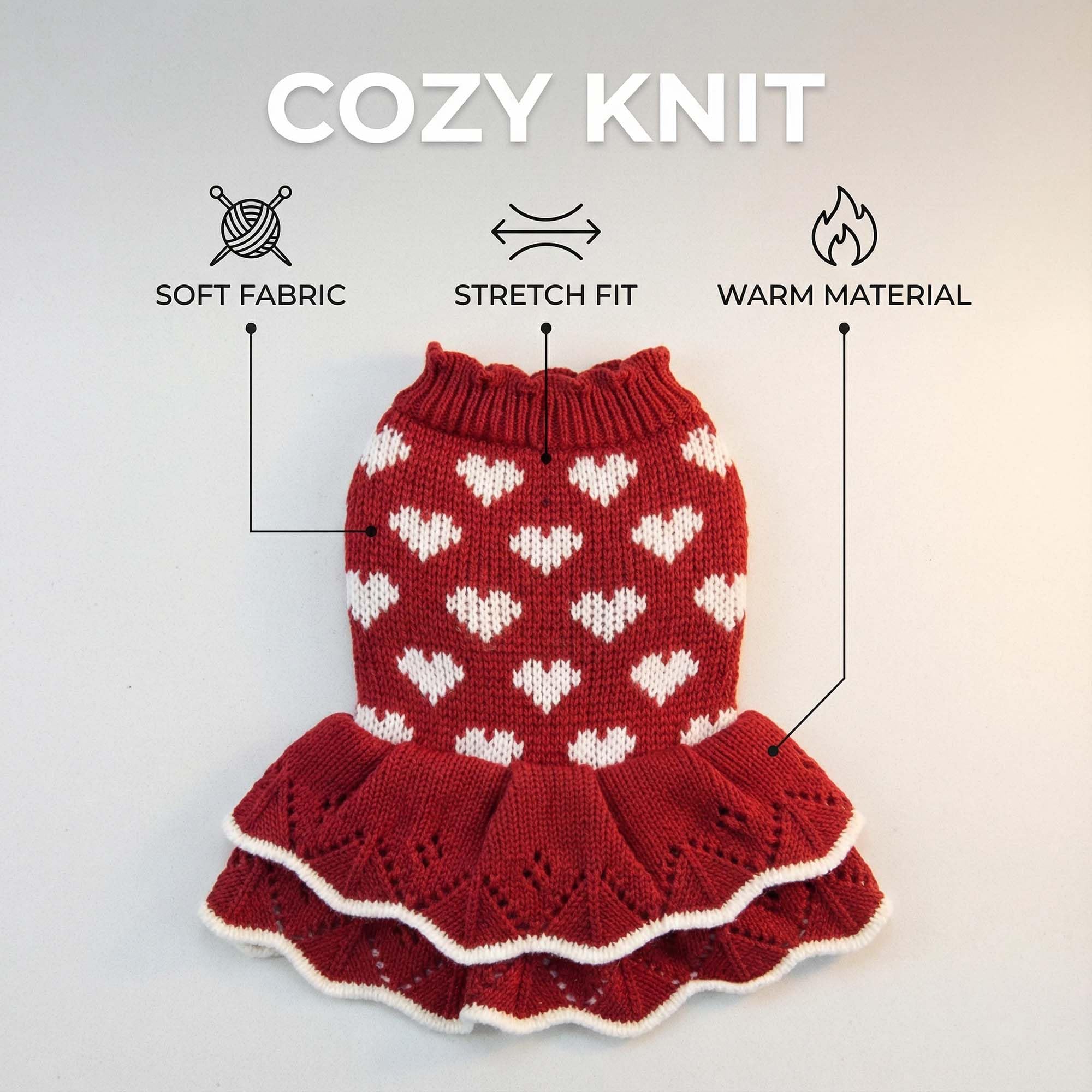 MuYaoPet dog outfit for Valentine celebrations and special occasions.