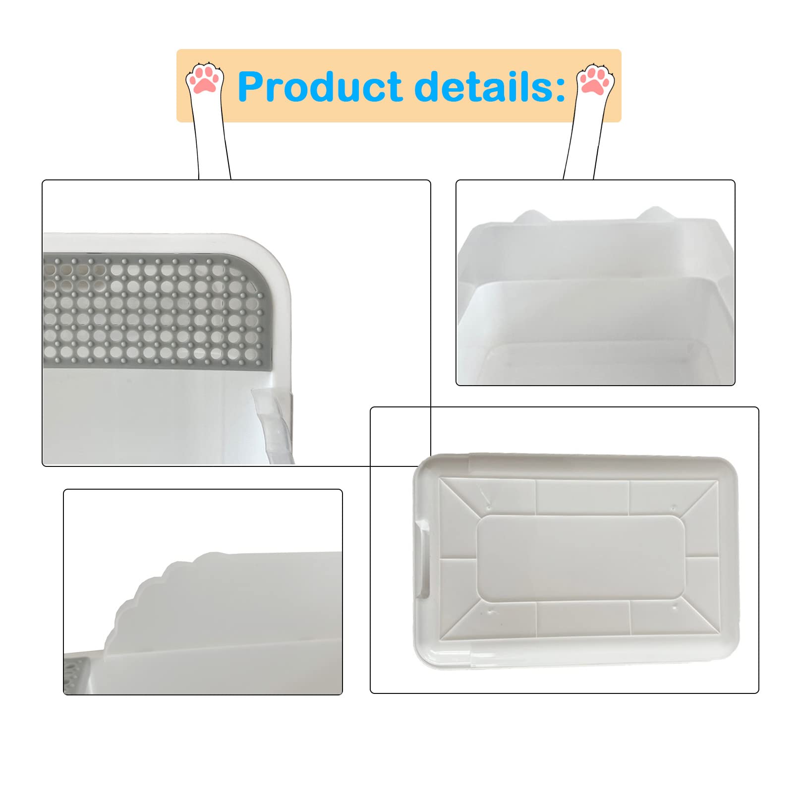 MUYG cat pan is easy to empty and rinse for quick cleaning.