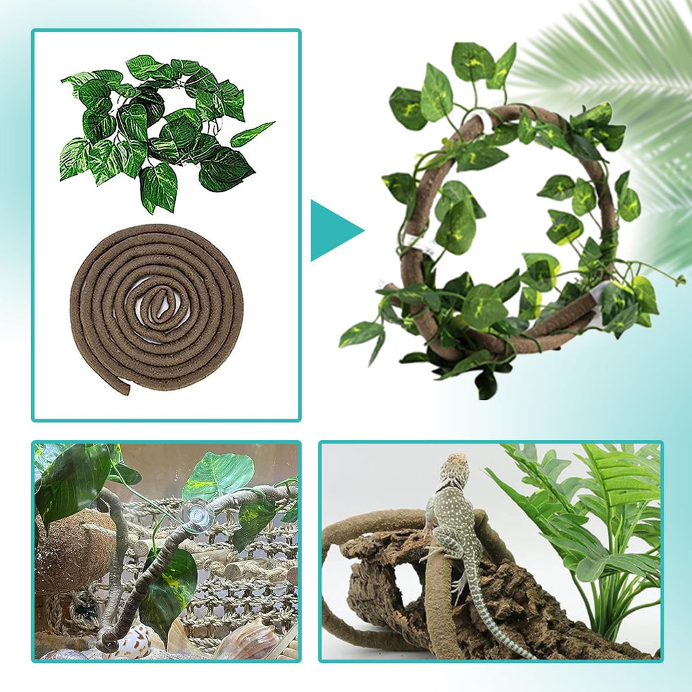 MUYG flexible rattan decoration provides bendable enrichment and climbing routes