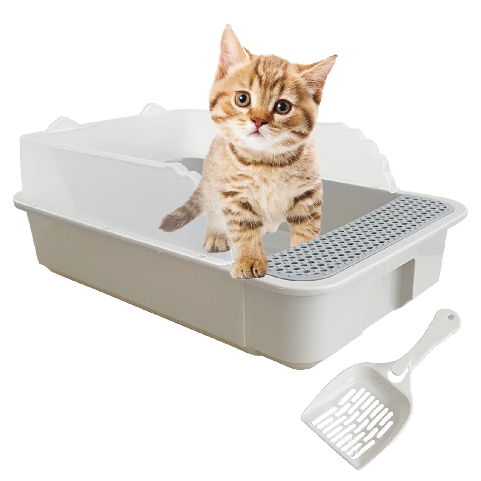 MUYG grey litter box design blends with small-space interiors.