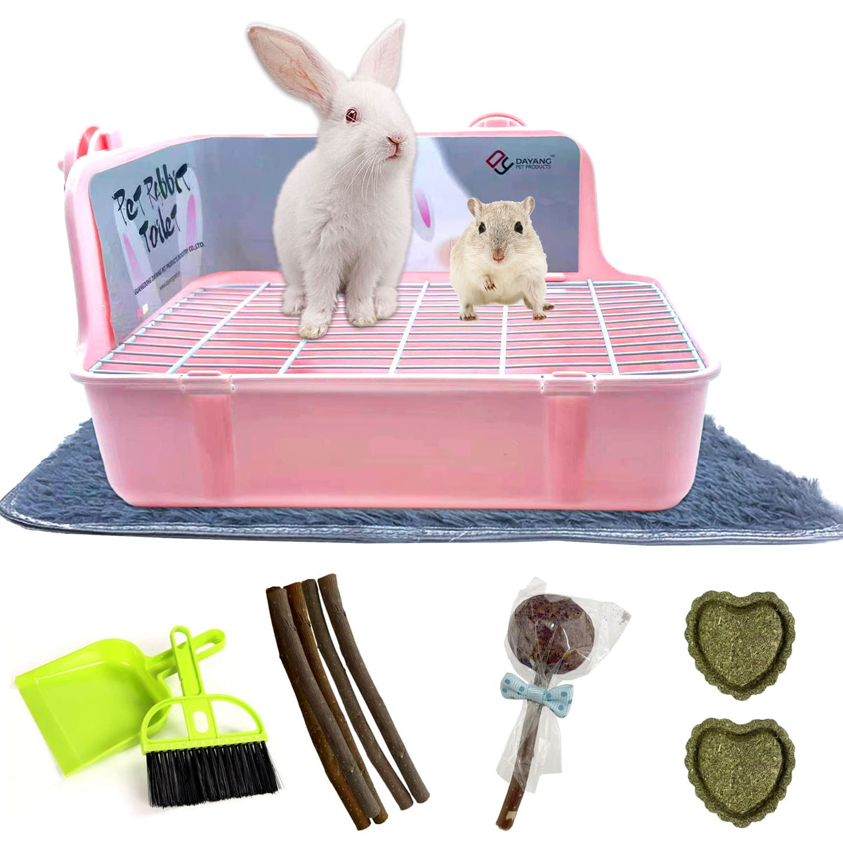 MUYG guinea pig litter box corner with anti-odor design for cage cleanliness