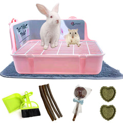 MUYG guinea pig litter box corner with anti-odor design for cage cleanliness