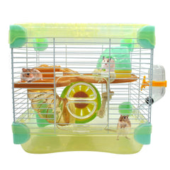 MUYG hamster cage two-level design offers more exercise space for small pets.