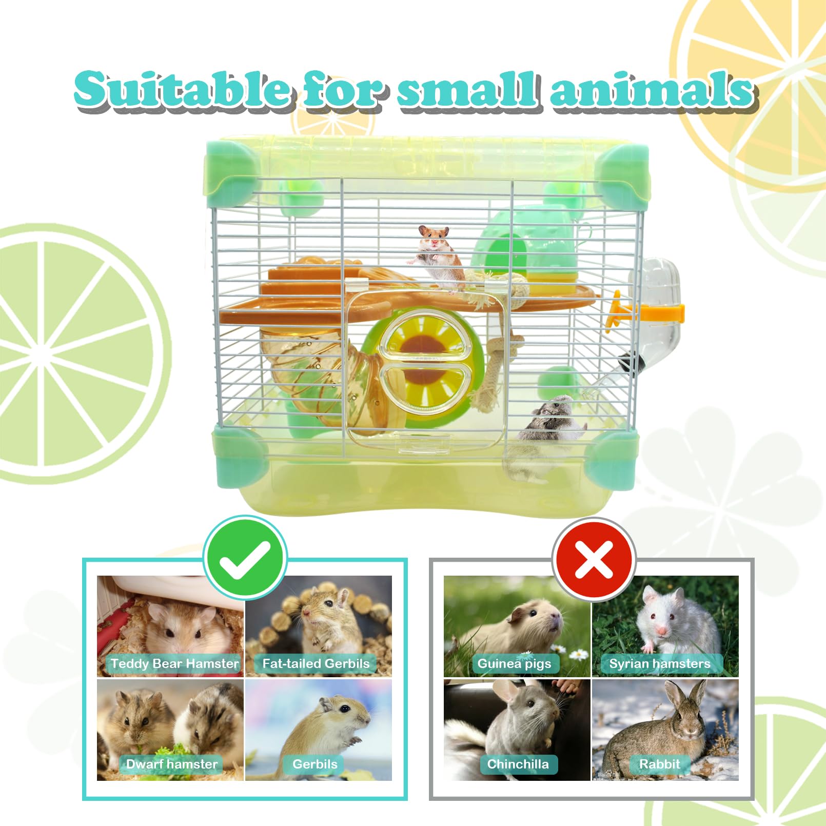 MUYG easy-clean cage with detachable tray simplifies daily maintenance.