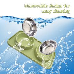 MUYG 14-ounce capacity bowls ideal for small dogs and cats during mealtime.