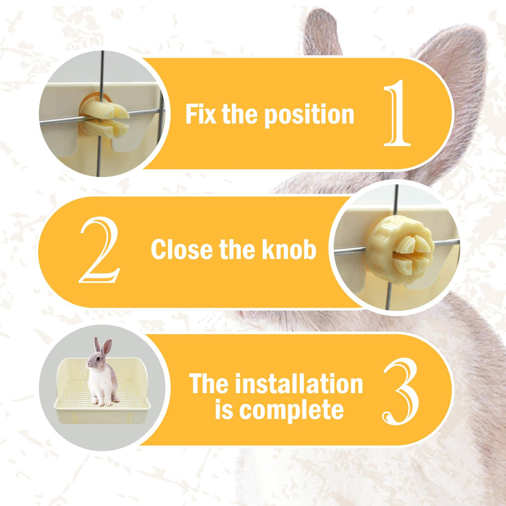 MUYG rabbit litter box color options blue pink white for personalized cage style.