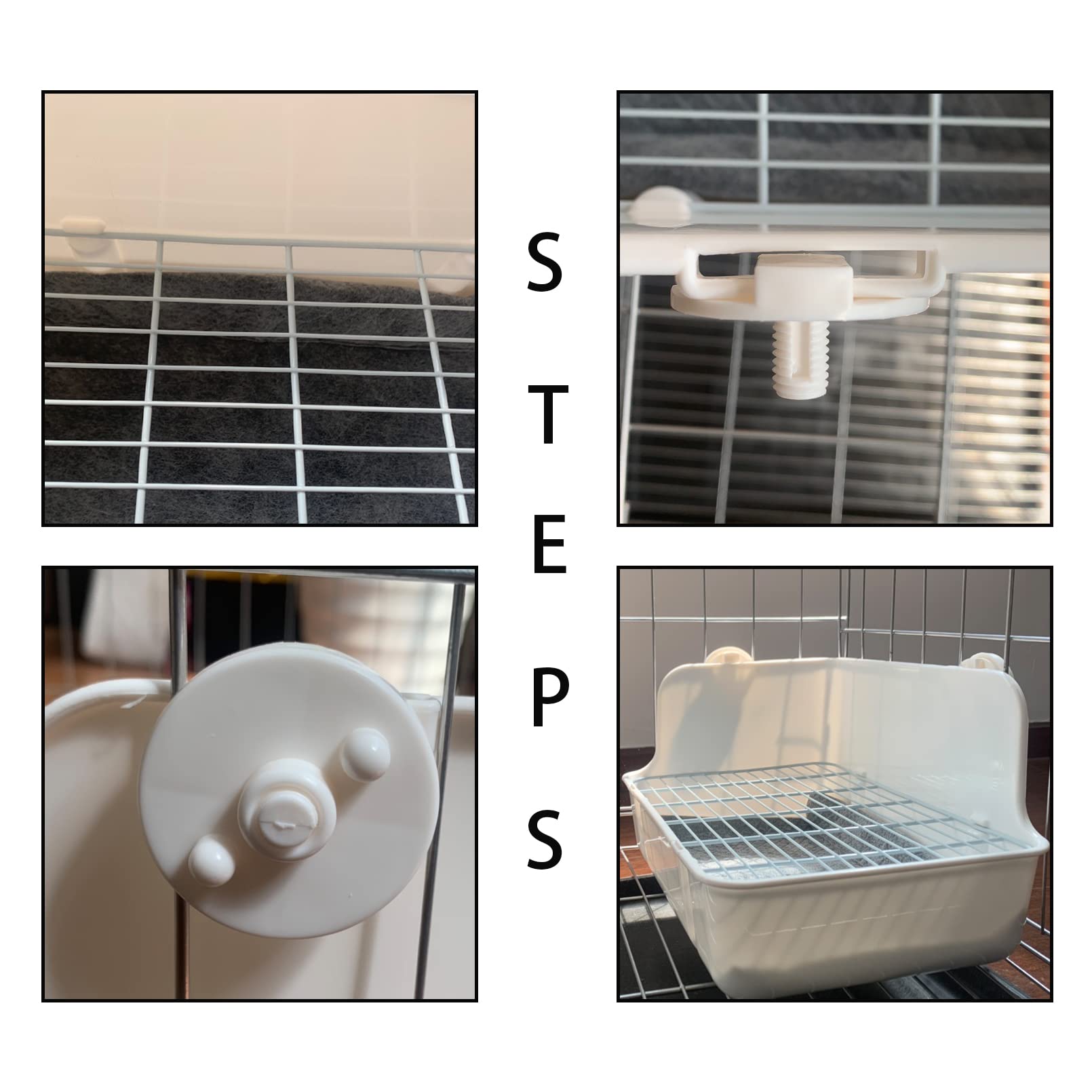 MUYG rabbit litter box size 28x19x16 cm fits small animals.