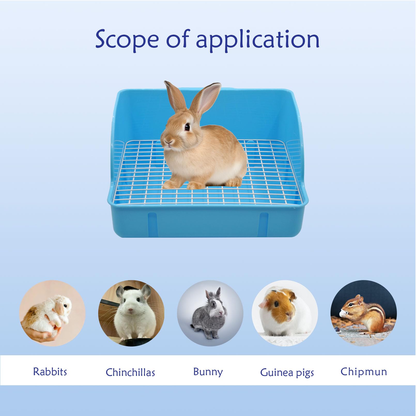 MUYG rabbit toilet film pad included to simplify waste management