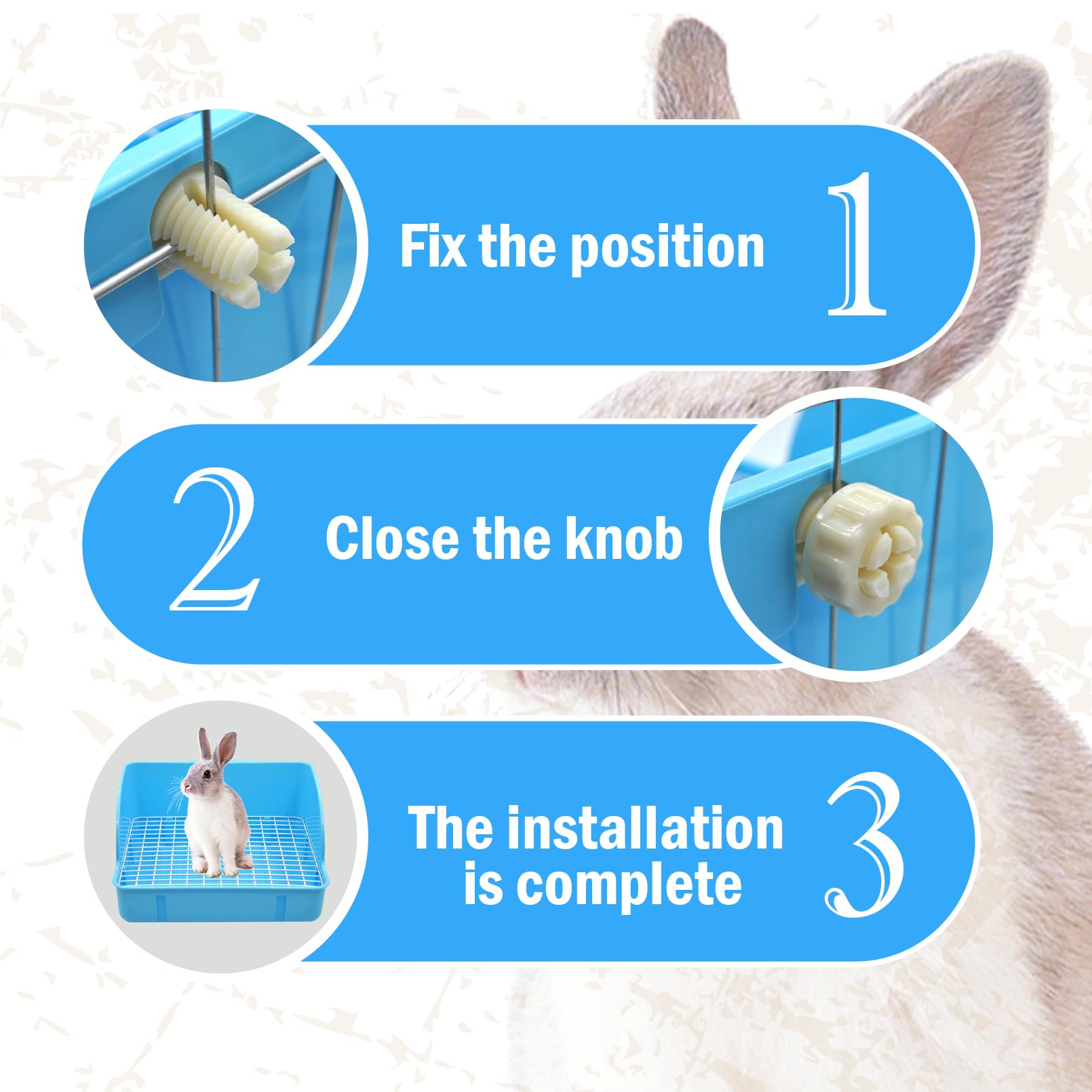 MUYG raised-wall design keeps litter contained and cage tidy