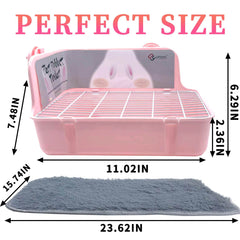 MUYG small animal litter tray with cage hooks for secure placement