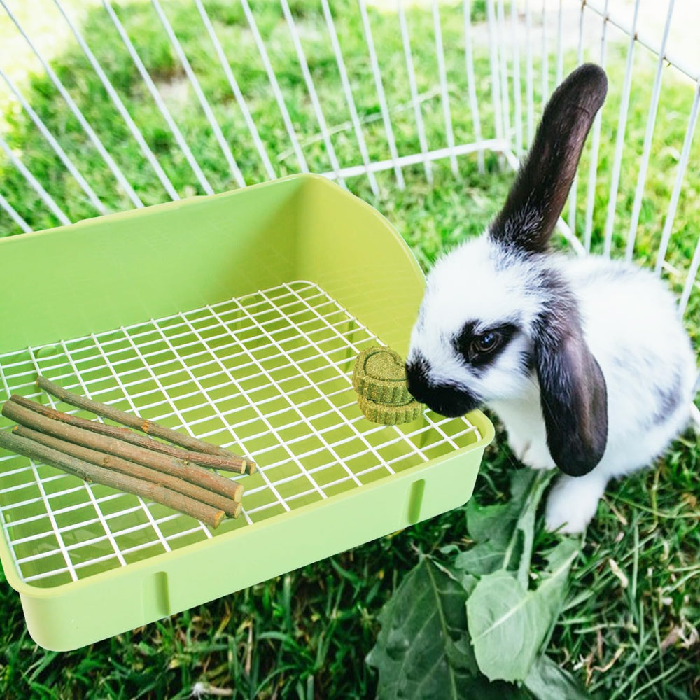 MUYG small animal toilet guardrail design green prevents spill and mess