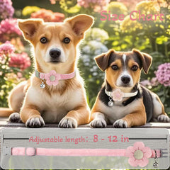 MUZIEBA small dog collar with yellow flower design for pets.