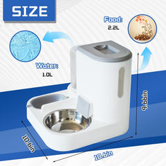 MUYG automatic cat food dispenser side dispensing demonstrates gravity-based feeding for steady portions.