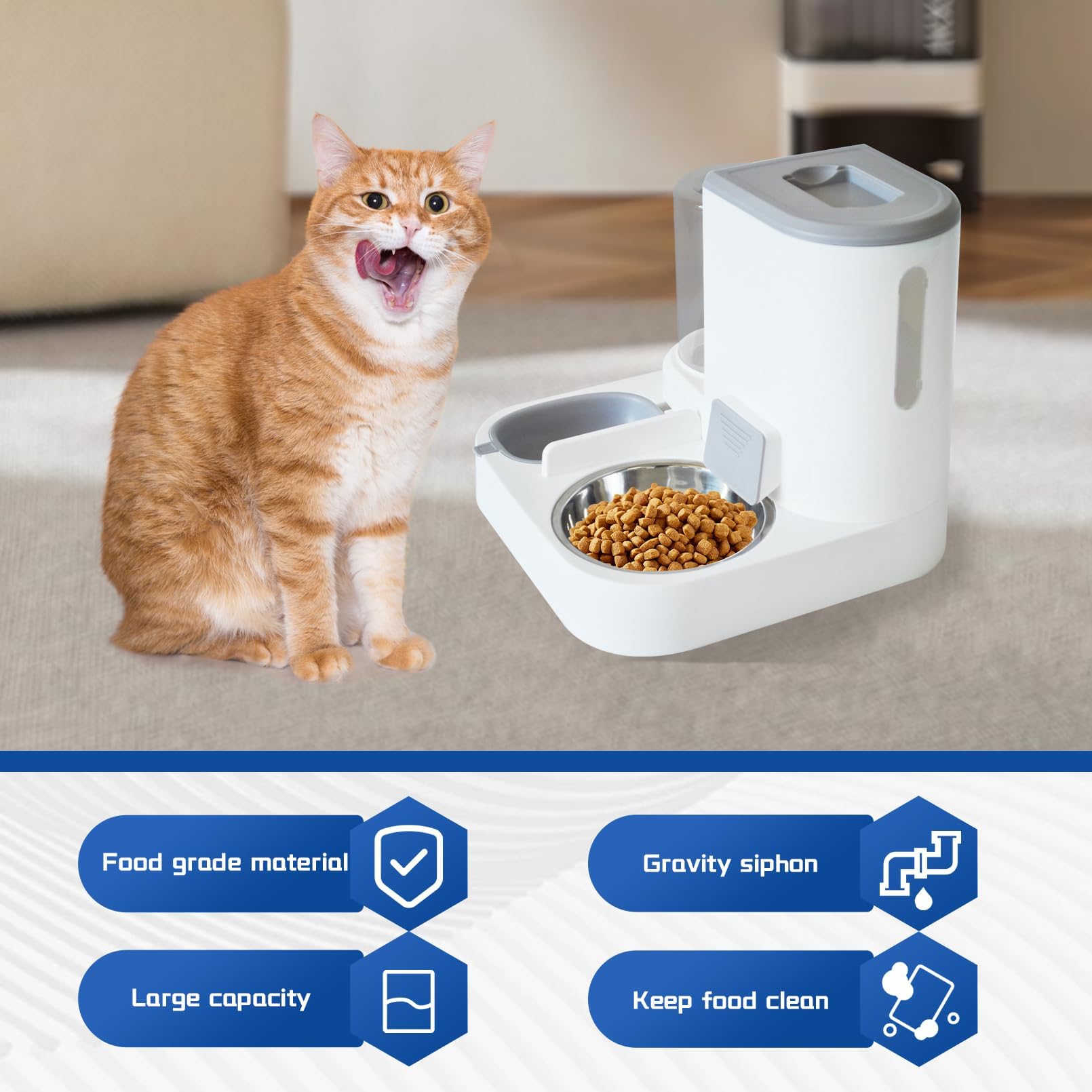 MUYG travel-friendly dispenser in use showcases worry-free vacations with pets.