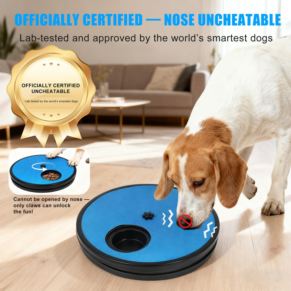 MuzzlePop bright blue surface attracts attention and guides paw placement.