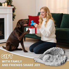 Mvlavvy dog memorial statue with angel wings provides a respectful tribute in any room.