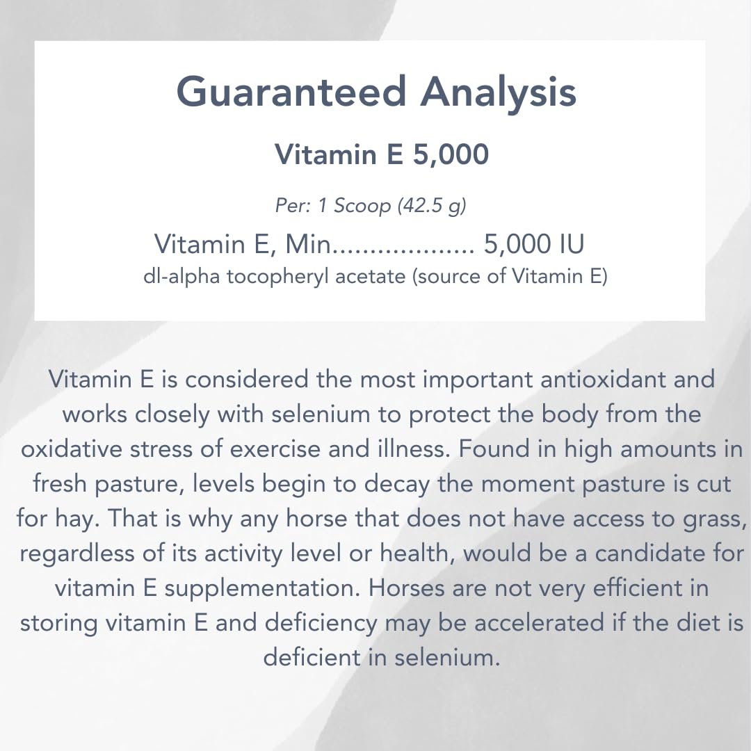 MVP Vitamin E 5,000 pellets horse eating suggests a palatable supplement during feeding.