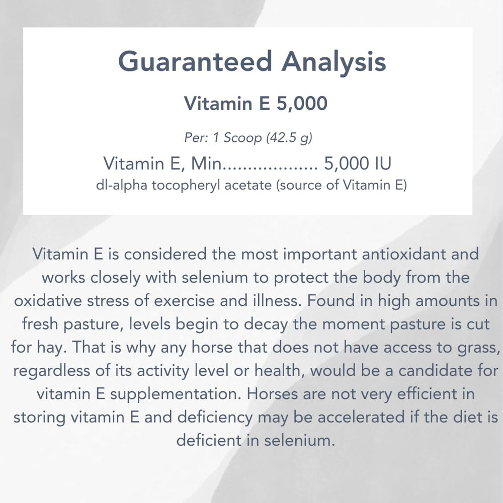 MVP Vitamin E 5,000 pellets horse eating suggests a palatable supplement during feeding.