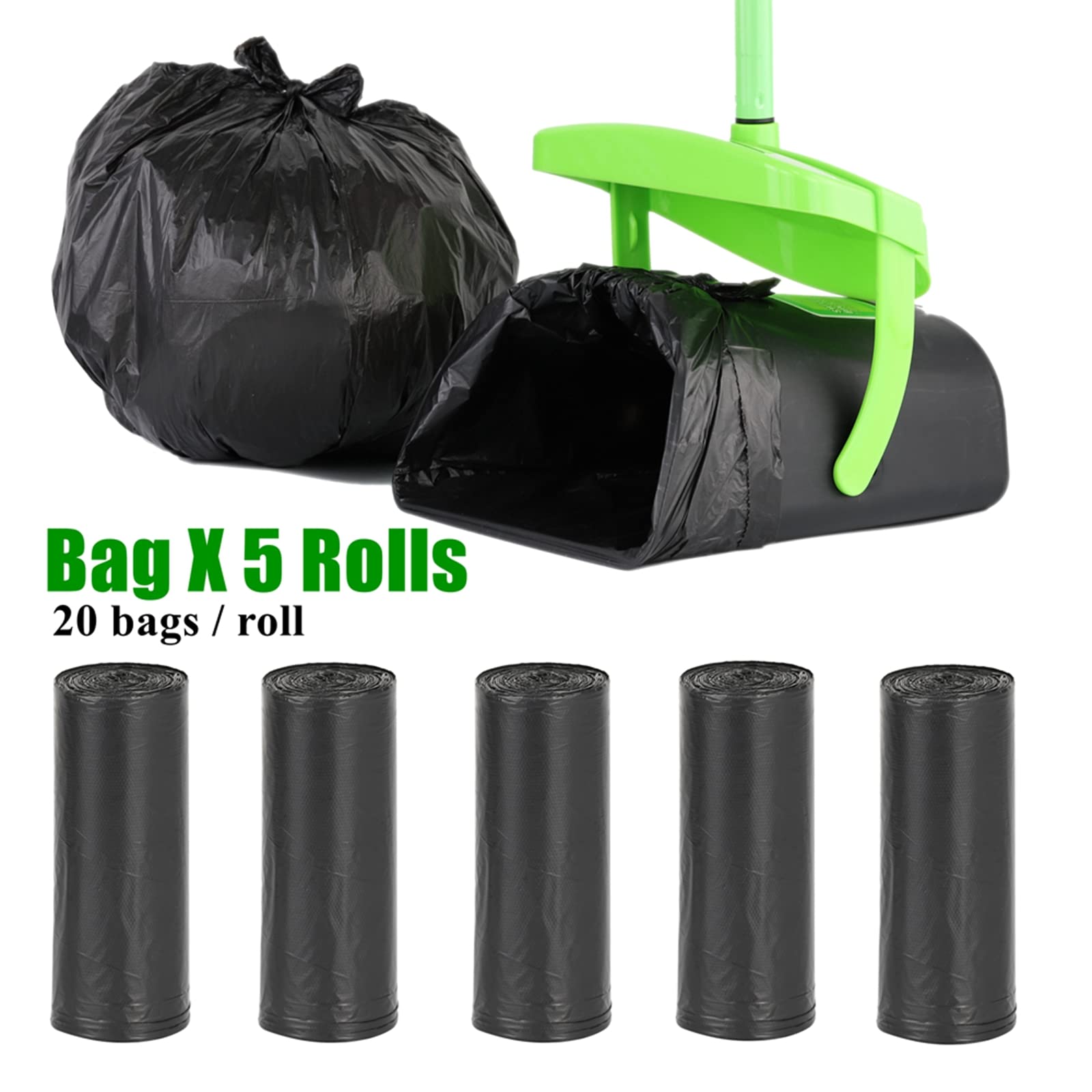 MXF dog poop bag roll being dispensed for easy access