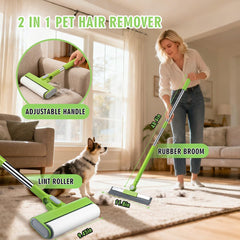 MXF Pet Hair Remover Kit lint roller large head for fast fur pickup.