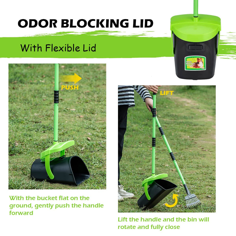 MXF Pooper Scooper bag-clip-system secures bags of varying sizes for mess-free disposal.