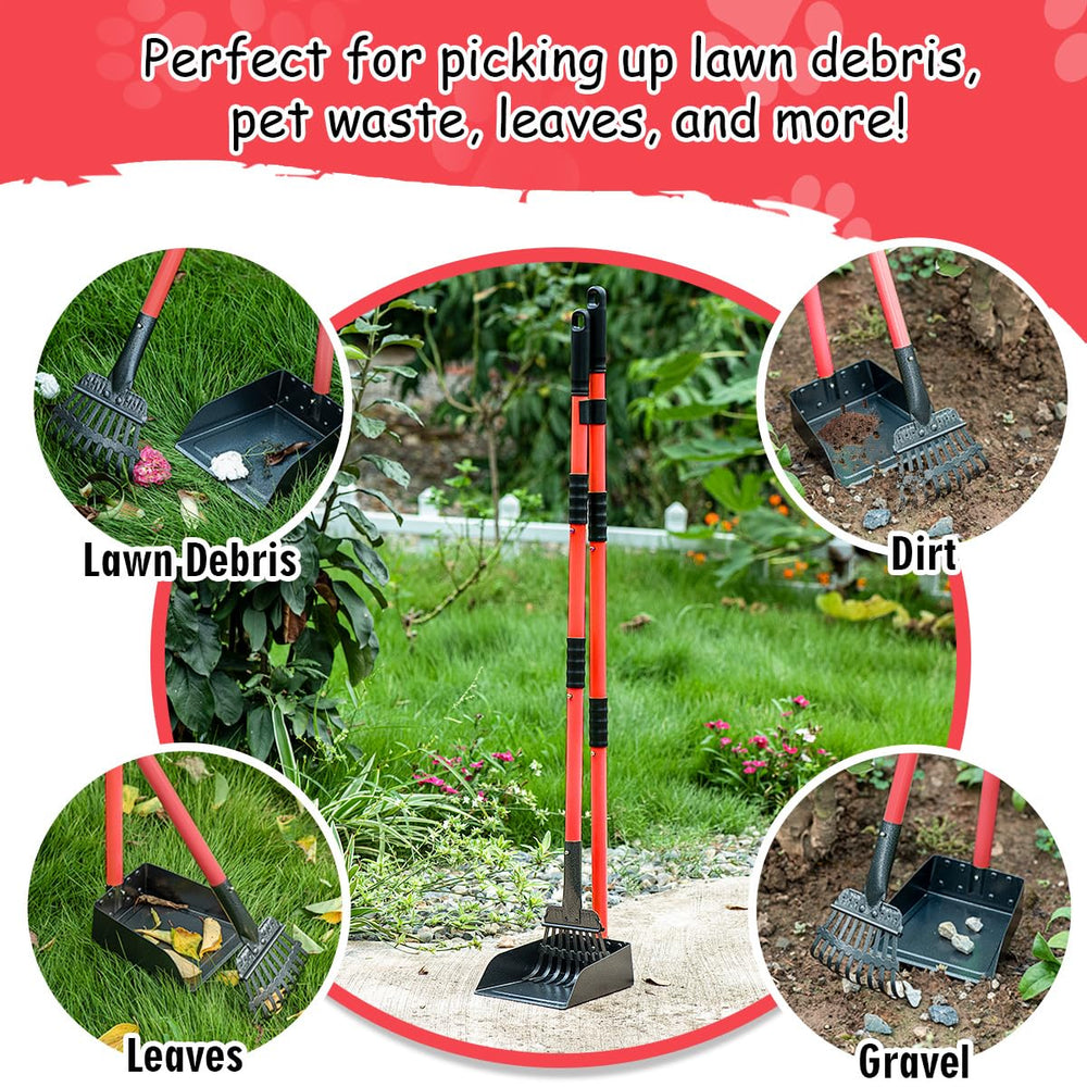 MXF Pooper Scooper lightweight yet durable metal set in red