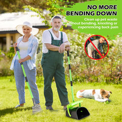 MXF Pooper Scooper rake-with-bins highlights easy scooping setup for multi-pet households.
