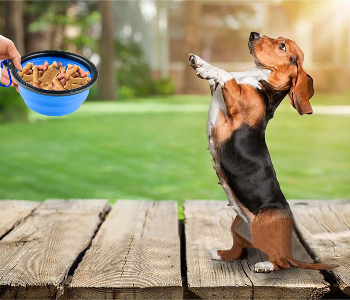MXZONE 3 Collapsible Silicone Dog Bowl made from durable silicone material.