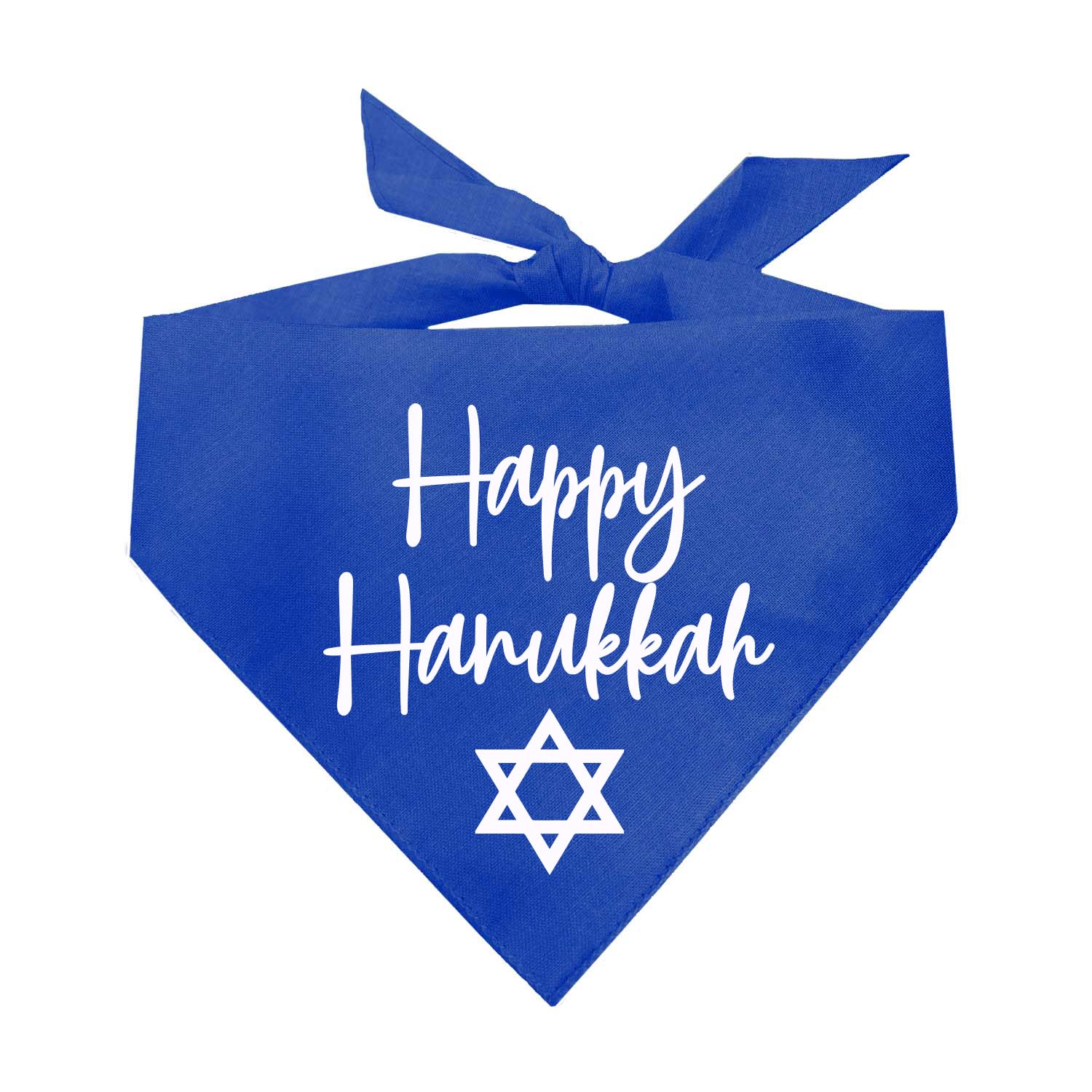 My Dog Bandana Happy Hanukkah Royal on dog boosts holiday cheer for photo-worthy moments