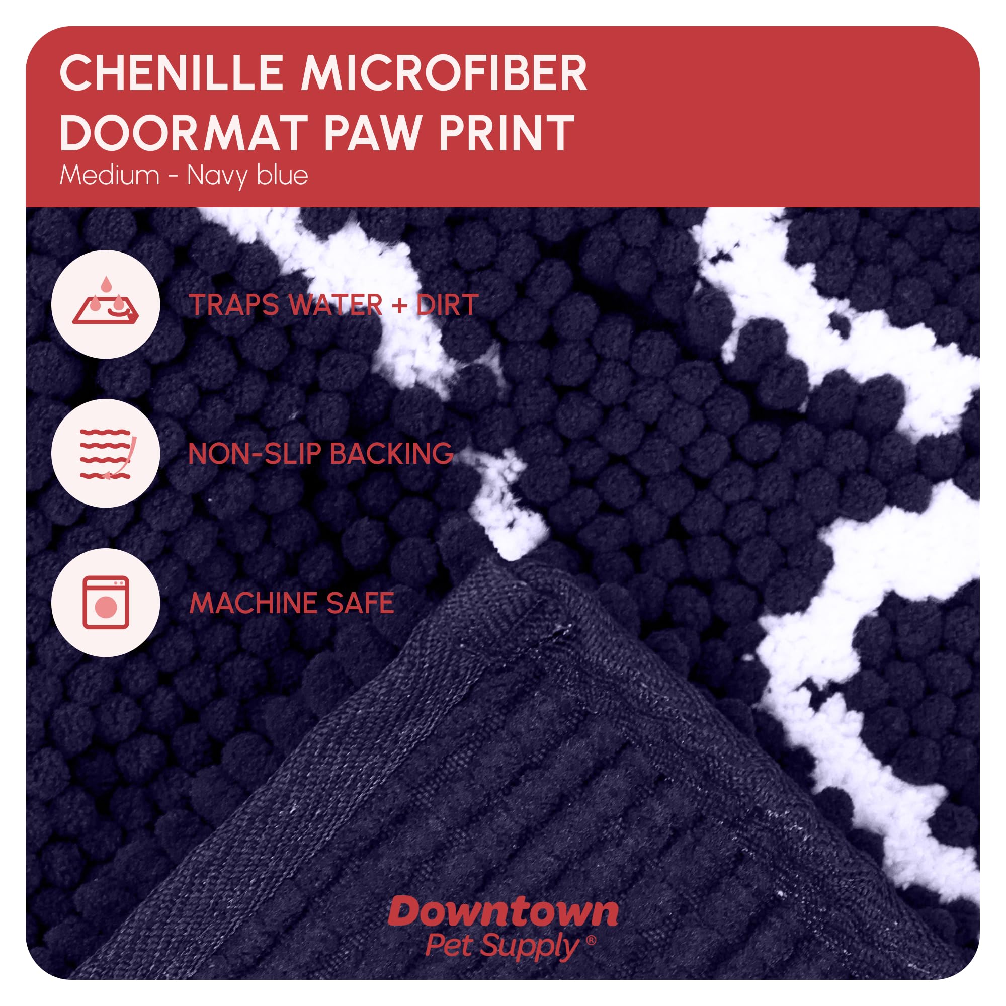 My Doggy Place absorbent material closeup highlights microfiber texture for quick drying.